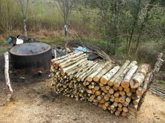 Making charcoal