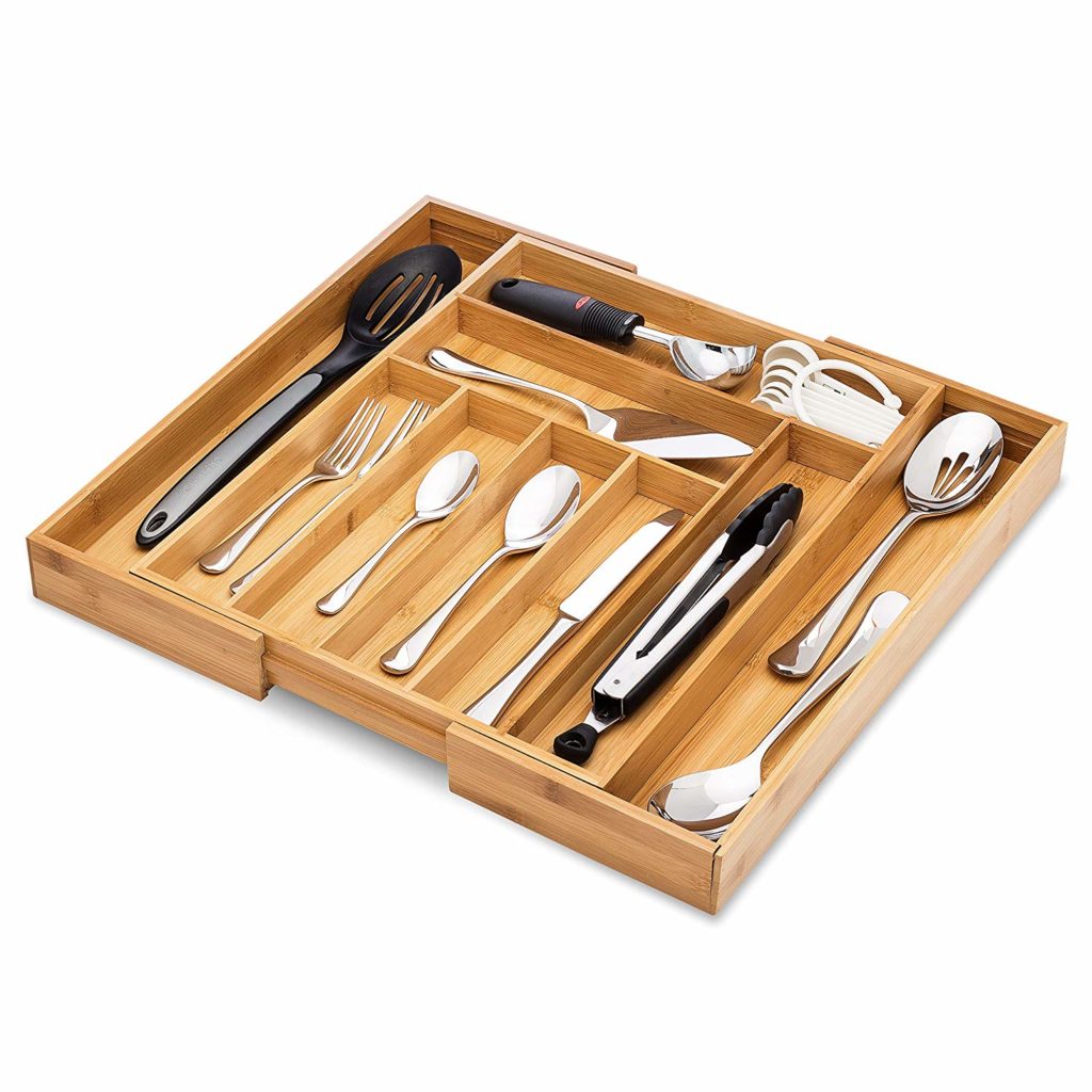 bamboo cutlery tray